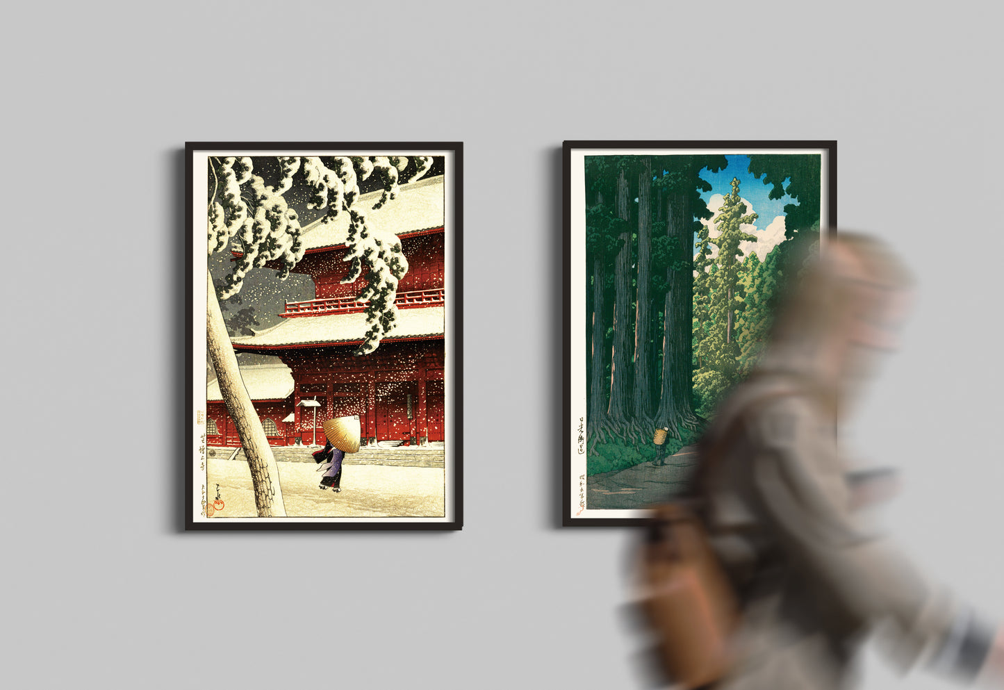 Kawase Hasui Set of 12(A4)＋１(8.5×11) ＋2 Ohara Koson, Japanese Art /Made in Japan ,Kyoto,Woodblock Print, Shipping free