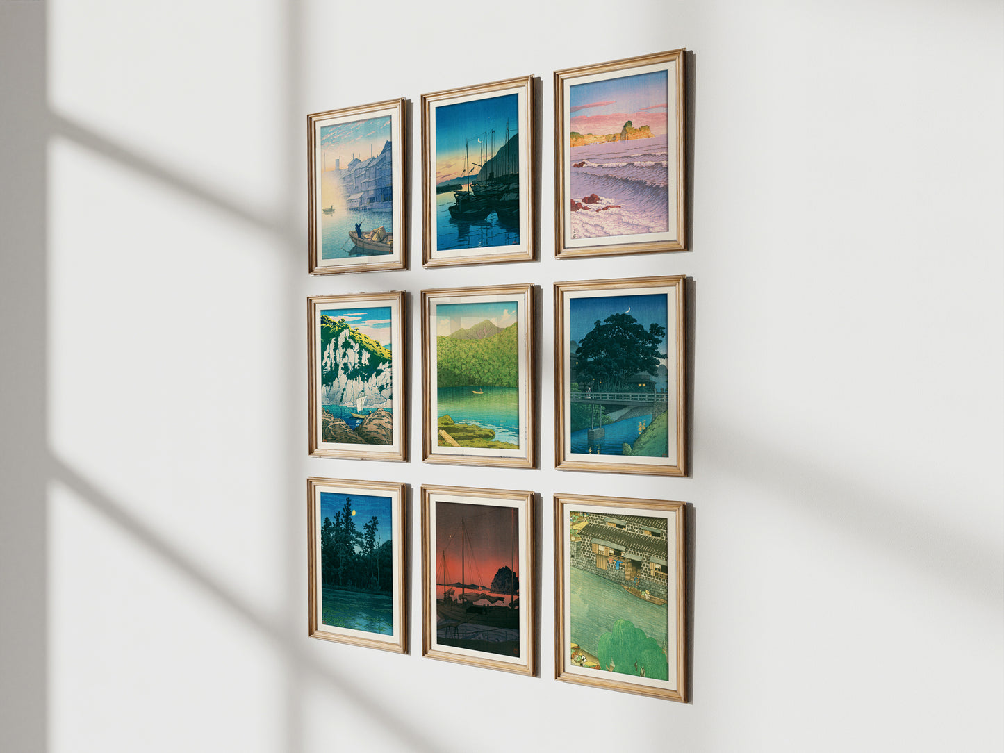 set of 2 - Kawase Hasui ,Japanese Art, 12×18inches (11×17＋margin), Made in Japan,Woodblock Print, Ukiyo-e, Shipping free,006