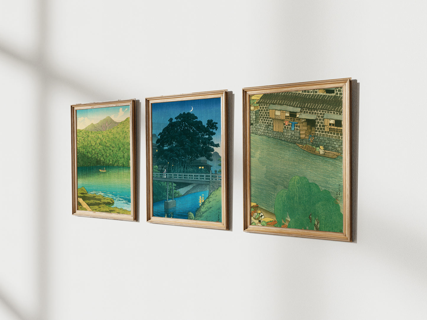 A set of 3 - Kawase Hasui ,Japanese Art, 12×18inches (11×17＋margin), Made in Japan,Woodblock Print, Ukiyo-e, Shipping free